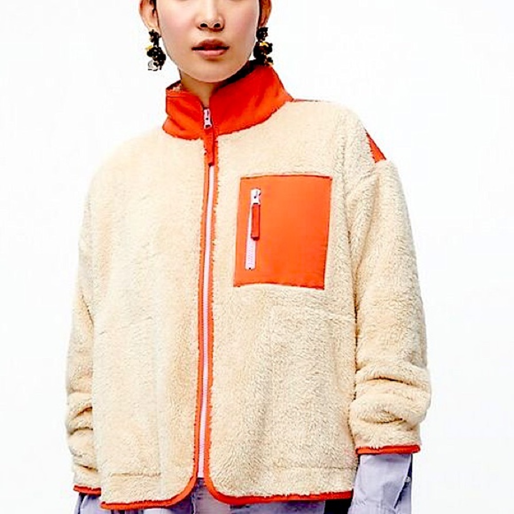J. Crew Superplush Sherpa Full Zip Jacket